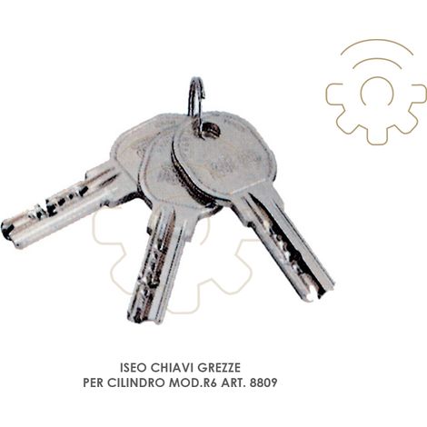 Nouvelle clA  vierge Iseo pour cylindre Mod.R6 Art. 8809 (1/2)