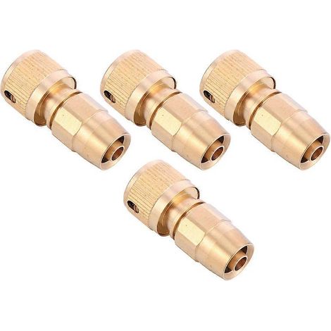 Raccord extensible en laiton doré pour tuyau d'arrosage, bouchon à connexion rapide, lot de 4 (1/5)