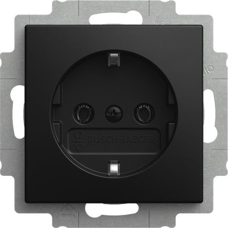 Busch-Jaeger Presa SCHUKO® Inserto nero opaco - Busch-balance® SI (20 EUC-915), 2CKA002011A6341