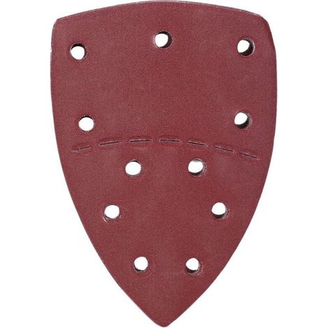 Packung mit 60 Maus-Schleifpapierblättern, 140 x 140 x 100 mm, 11 Löcher, Körnung 180 - Crezuo