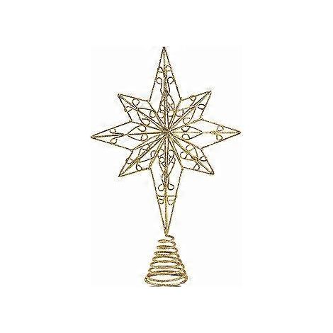 Sapin de Noël étoilé, décoration de sapin pailletée, étoile dorée pour sapin de Noël, décoration de sapin de Noël, étoile de Noël (1/5)
