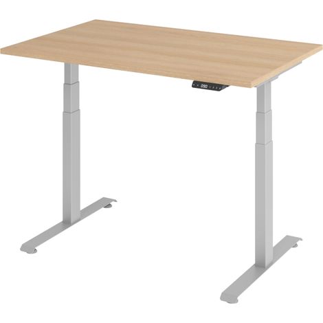 bümö Schreibtisch elektrisch Lite Rechteck: 120 x 80 cm  Eiche (1/5)