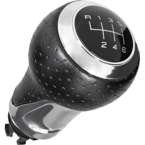 Pomo de cambio de marchas Audi A3 8L 96-03 NEGRO + CROMADO 6 VELOCIDADES (1/5)