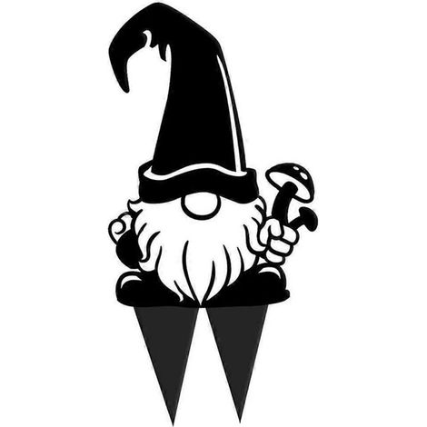 Statue de lutin en métal décoration jardin, nain silhouette art ornement extérieur, œuvre décorative style 1 pour maison. (1/4)