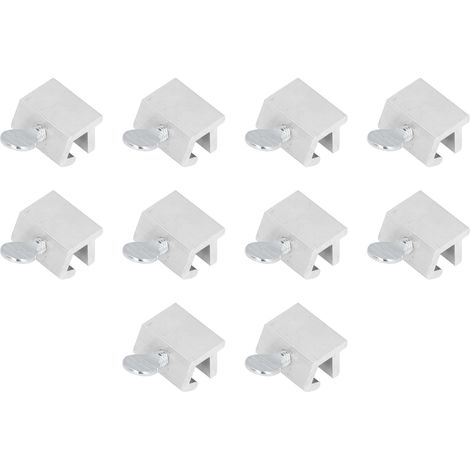 Verrou de remplacement pour fenêtre coulissante, lot de 10, protection de sécurité monopolaire, acier inoxydable, métal réglable, argent. (1/5)