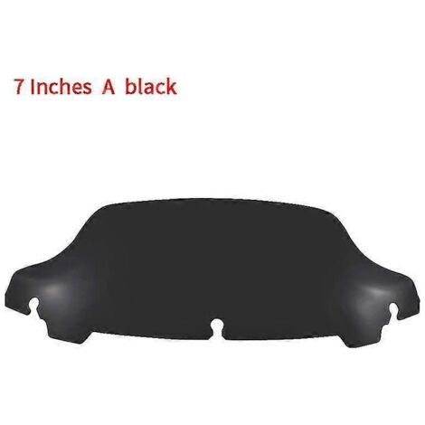 Déflecteur de vent Wave pour pare-brise de moto Harley Electra Street Tri Glide Ultra Limited CVO Noir 7 pouces (1/5)