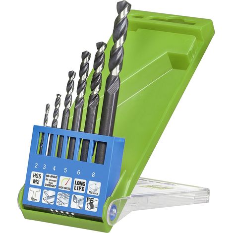 Juego de 6 Brocas HI-NOX Broca HSS (1/4)