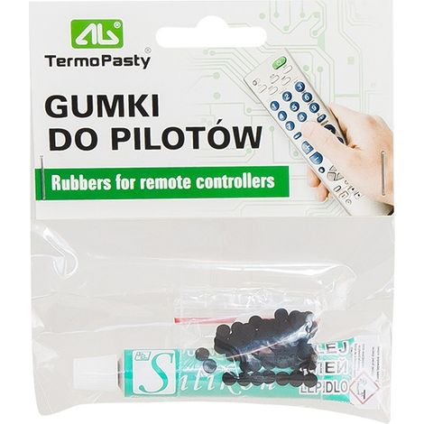 Élastiques conducteurs en caoutchouc thermoplastique pour télécommandes, 100 pièces avec 8 g de colle silicone - kit de réparation pour claviers et calculatrices RTV