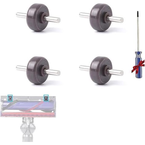 Ruedas delanteras de aspiradora, repuestos, ejes, kit de accesorios para ruedas, repuestos para Dyson V6 V7 V8 V10 V11 V15 Series, 4 ruedas (1/4)