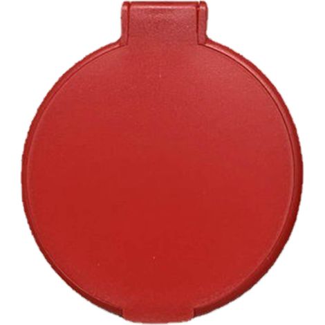 Miroir rond pliant simple face rouge, miroir de poche compact portable en plastique pour cosmétique (1/5)