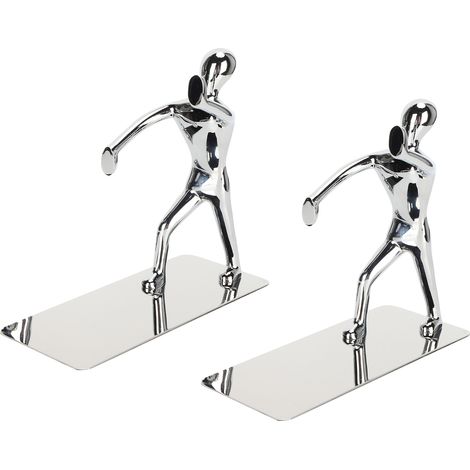 Lot de 2 serre-livres décoratifs en métal, en forme de personnage de dessin animé, pour étagères, maison ou bureau. (1/5)
