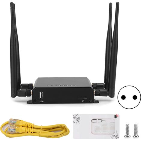 Hochgeschwindigkeits-2,4-GHz-WLAN-USB-Router, tragbar, X10-fähig und volle Netzwerkunterstützung (100–240 V), US-/EU-Version (1/5)