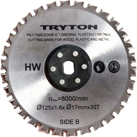 Tryton Disques de découpe TCT 125 mm haute qualité