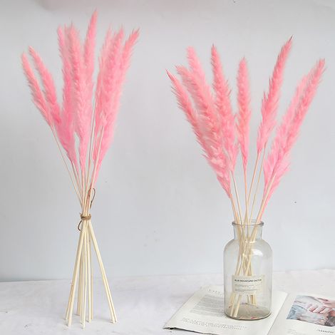 45 petites tiges de roseau séchées ornées de véritables fleurs orange, d'environ 40 à 45 cm de long. De légères variations peuvent survenir du fait de la découpe manuelle. Idéal pour la décoration à f (1/5)