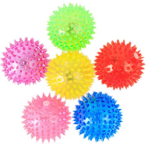 PVC-Hundeball mit LED-Beleuchtung, blinkend, hüpfend, stachelig (1/5)