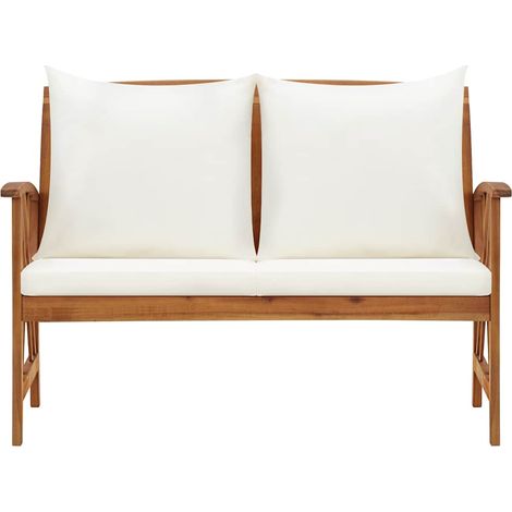 Maison Exclusive - Gartenbank mit Kissen 119 cm Massivholz Akazie (1/5)