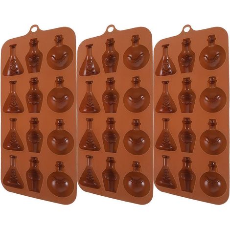 Moule à chocolat en silicone marron pour Halloween, kit de pâtisserie à faire soi-même (15 pièces) (1/4)