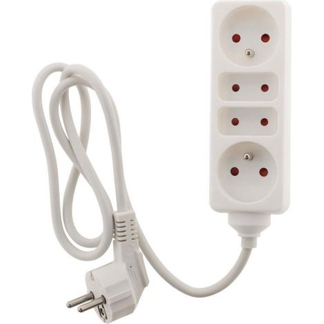 Zenitech - Multiprise Bloc 2 prises 6A + 2 prises 16A Blanc zenitech (1/5)