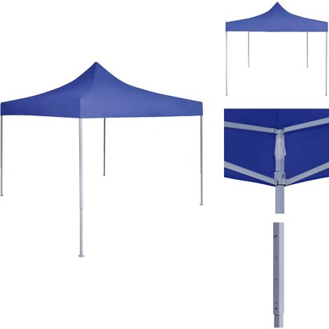 Tente de réception pliable 2x2 m acier bleu - Tente De Réception - Auvent Extérieur - Abri Jardin - Parasol - Événement Extérieur (1/5)