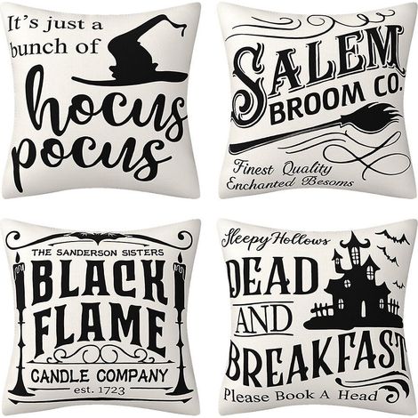 45x45cm 4pcs-halloween Linen Pillow Cover Home Winter Decorative Cushion Cover-2