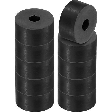 Entretoise en Caoutchouc Polyvalente, 10 Pcs, 0,8" OD, 0,24" ID, 0,4" d'Épaisseur, Rondelle en Néoprène Anti-Vibration et Isolante pour Boulons HVAC et Accessoires Automobiles (1/5)