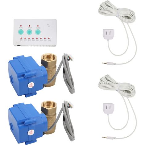 Kit de détection de fuites d'eau domestique intelligent avec alarme sonore et dispositif de protection contre les infiltrations d'eau (prise AC100-240VEU). (1/5)