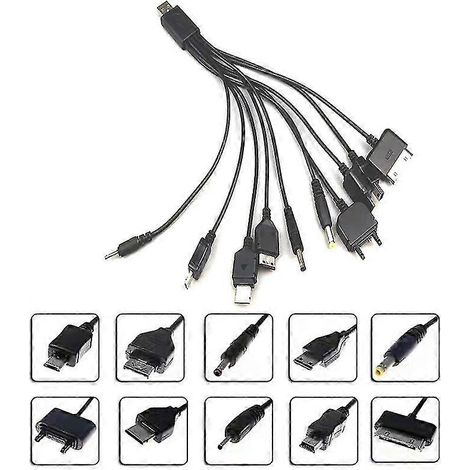 Câbles USB pour Motorola, Samsung et LG - Chargeur et câble de données multifonctionnels 10 en 1 (1/5)