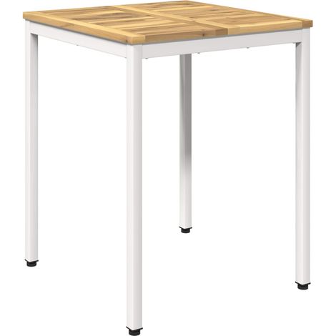 Table de dîner de jardin Blanc 60 x 60,5 x 75 cm vidaXL