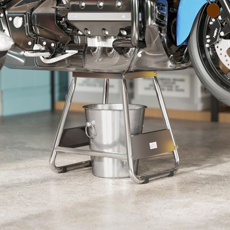 Motorrad Ständer, universal Motorrad Halterung bis 500kg belastbar, Motorradständer Stahl Grau