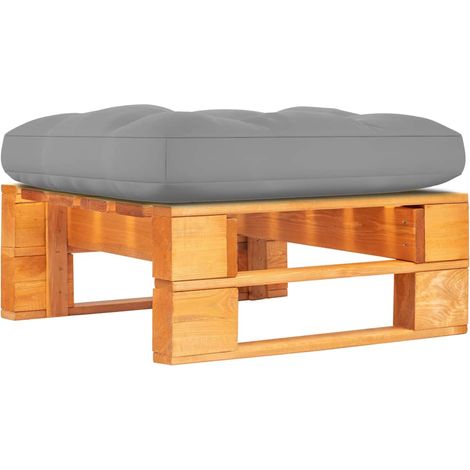vidaXL Otomana de jardín de palets madera pino impregnada marrón miel (1/5)
