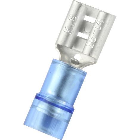 Cosse faston RS PRO, 1.5 2.5 mm², 16 14 AWG, Isolé, Bleu