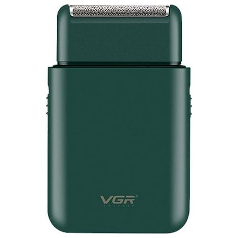Rasoir électrique homme, rechargeable USB sans fil, lavable, tondeuse à barbe pop-up précision, rasoir foil multifonction portable voyage, rasage et taille barbe, vert (1/5)