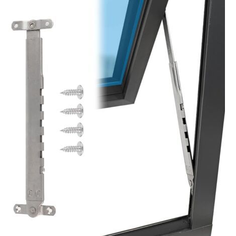 Fensterstütze, Fensterbegrenzer, Fensterverstrebungsbegrenzer, Teleskop-Fensterstütze aus Edelstahl, Windfeste Außenfensterstütze