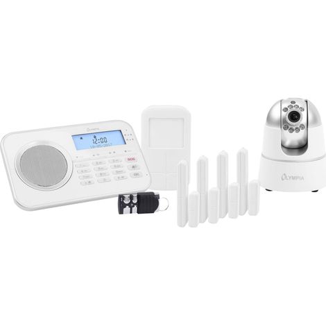 Olympia Protect 9881 système d'alarme blanc avec écran LCD
