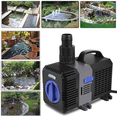Le Poisson Qui Jardine – Pompe fontaine 4500 l/h – Débit réglable – Hauteur de refoulement max 3,50 m – Économie d'énergie 30W – Installation facile avec raccords inclus
