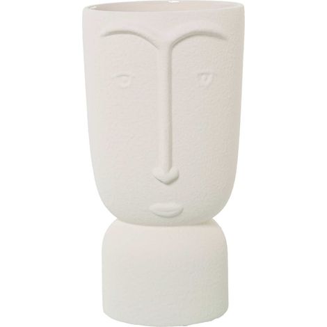 Vase visage design moderne pour décoration intérieure élégante - Blanc mat (1/5)