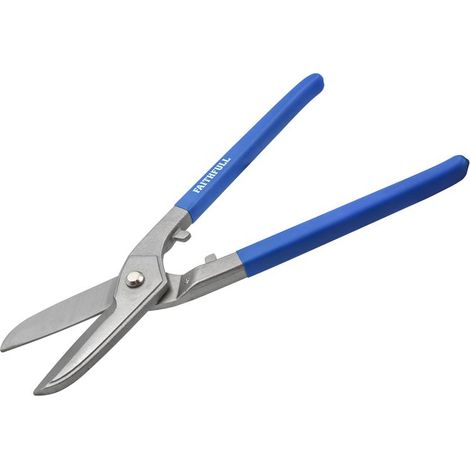 Faithfull 300mm (12-inch) Straight Tin Snips FAITS12 for Precise Metal Cutting (1/5)