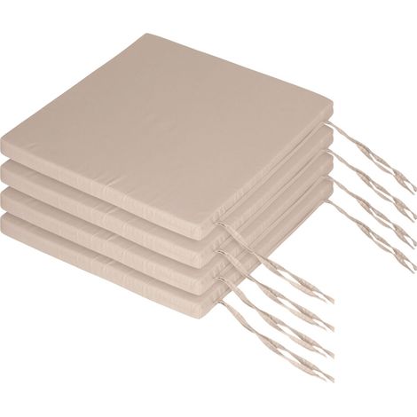 Cuscini quadrati per sedie con lacci - Set da 4