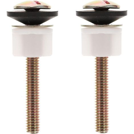 Sets of Galvanized Screws and Bolts for Universal Toilet Seats, 2-Piece Kit for Toilet Seat Fixing, Sturdy Accessories for Toilet Installation and Repair (1/4)