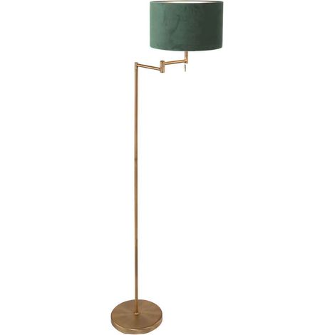 Mexlite - lámpara de pie - Bella - bronce - metal velours tejido