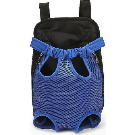 Verstellbarer Hunderucksack für kleine Hunde – Blau, mit freier Leine, einfach anzulegen für Reisen, Wandern und Camping (1/4)