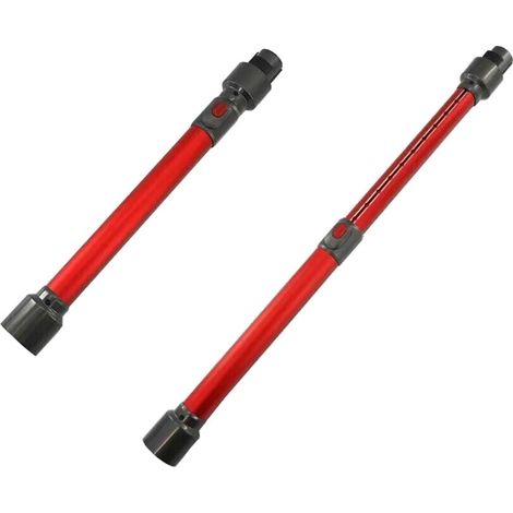 Trade-Shop Teleskoprohr / Saugrohr Ersatz für Dyson V7 V8 V10 V11 V15 Staubsauger Akkusauger Handstaubsauger ersetzt 967477-03 / Rot, 45-70cm lang (1/5)