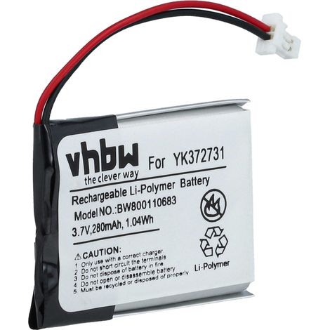 vhbw Akku kompatibel mit Golf Buddy Voice 2 DSC-GB700 GPS Navigation Navi (280mAh, 3,7V, Li-Polymer)