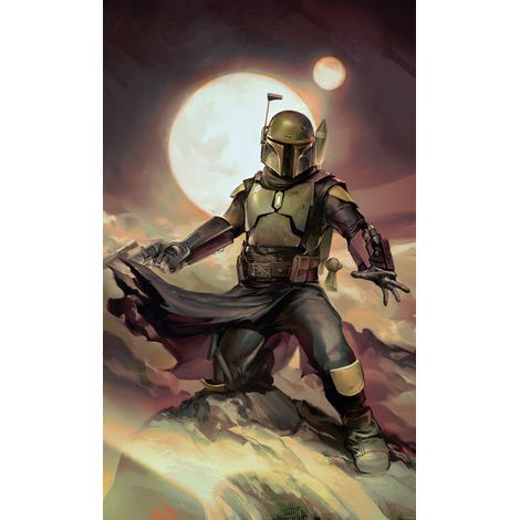 papier peint panoramique Star Wars Yoda marron - Komar (1/4)