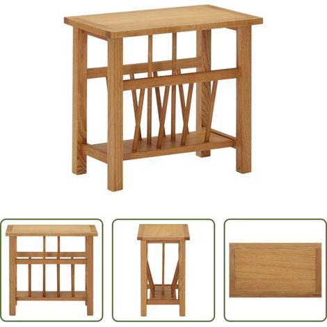 Beistelltisch - Zeitungstisch 45x27x42 cm Eiche Massivholz (1/5)