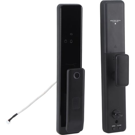 Serrure d'entrée intelligente ABS à empreinte digitale, mot de passe par carte à puce, clé mécanique, déverrouillage par téléphone portable, serrure électronique sans clé pour porte d'entrée (1/5)