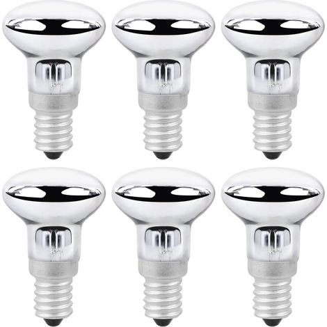 Lot de 6 Ampoule R39 E14 25W Lumière Chaude 2700K pour Lampe à Lave Salon