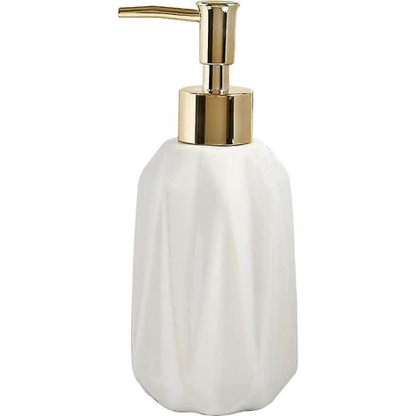 Distributeur de savon pour les mains de 295 ml avec pompe et lotion pour salle de bain (blanc) (1/5)