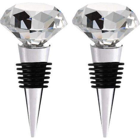 Wine bottle stoppers with gift box, decorative crystal stoppers to preserve wine freshness (set of 2) - AquaForge (1/5)
