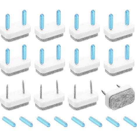 12 Filzgleiter zum Annageln, rechteckige Filzgleiter für Möbel, Bodenschoner für Holzmöbel, Tische, Sofas und Beine (1/5)